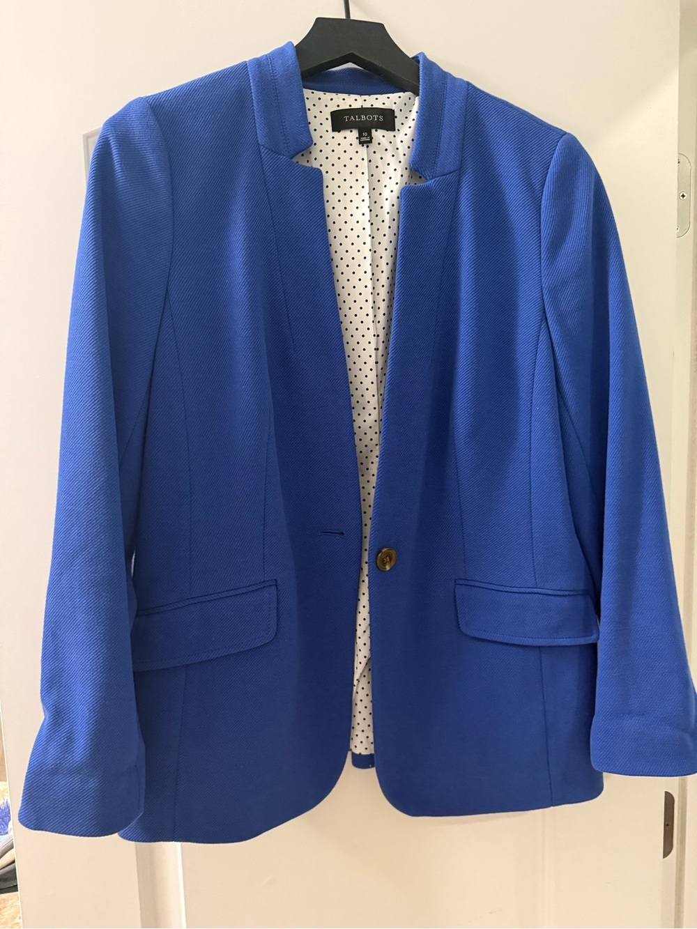 Talbots Electric Blue Women's Single-Button Blazer